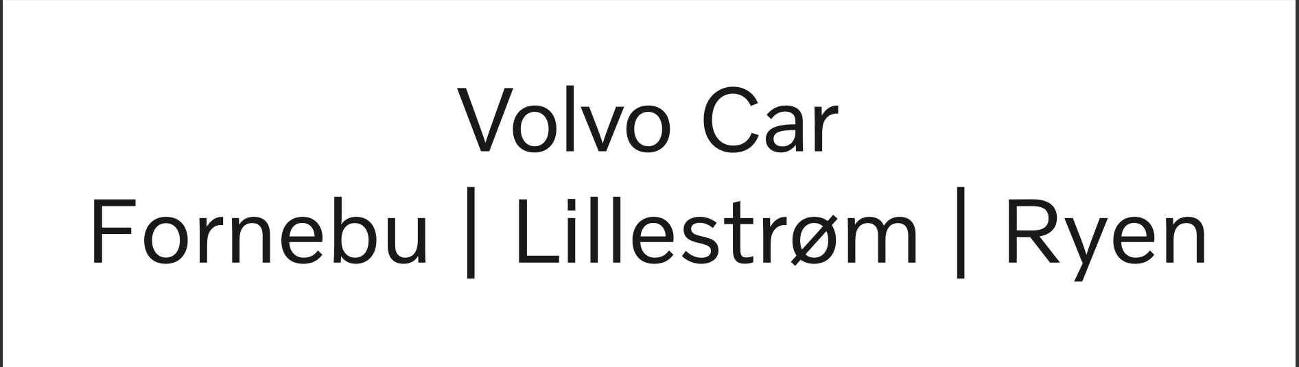 Volvo Car Stor-Oslo